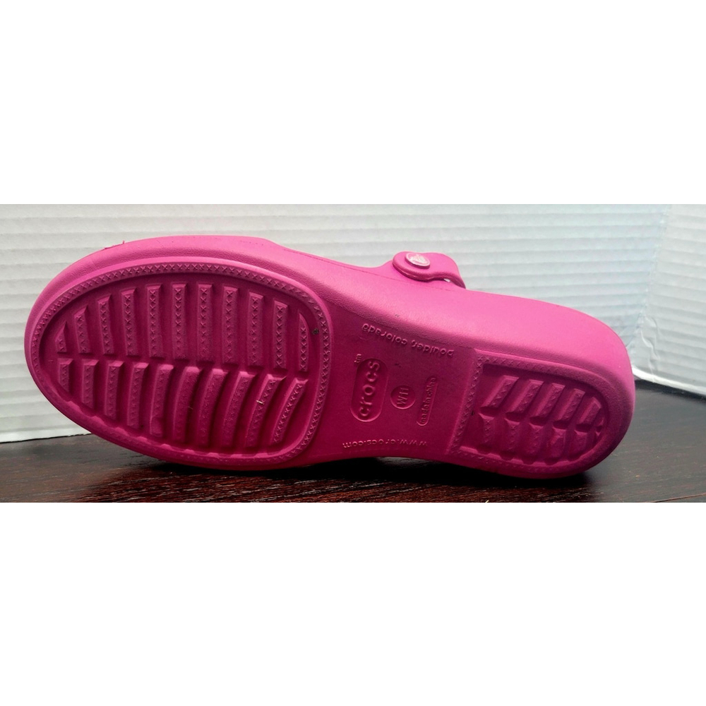 Crocs Women's Pink Patricia Mini Wedge Sandals Slides Comfort Casual Shoes W11 - Picture 11 of 11